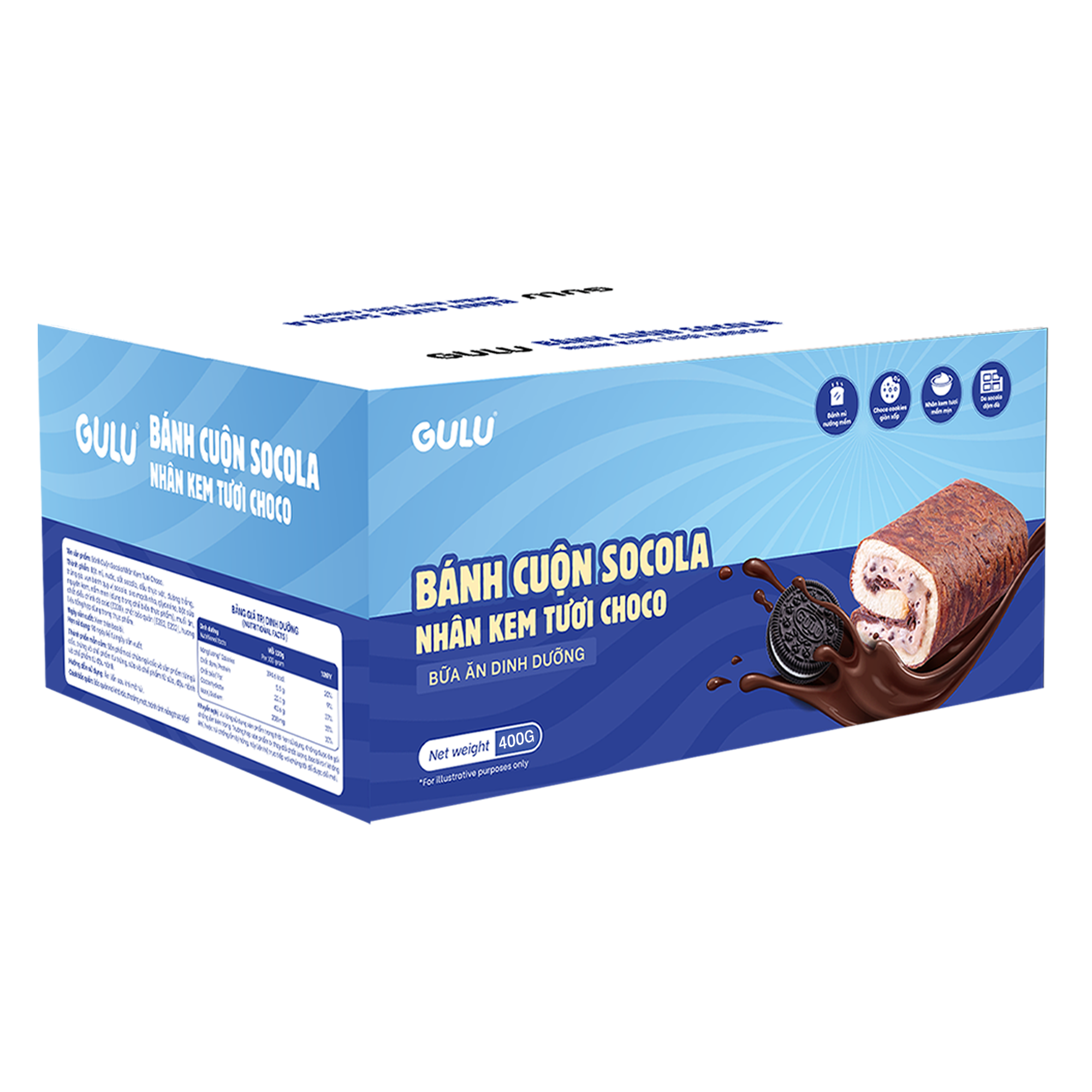 Bánh Cuộn Socola Nhân Kem Tươi Choco